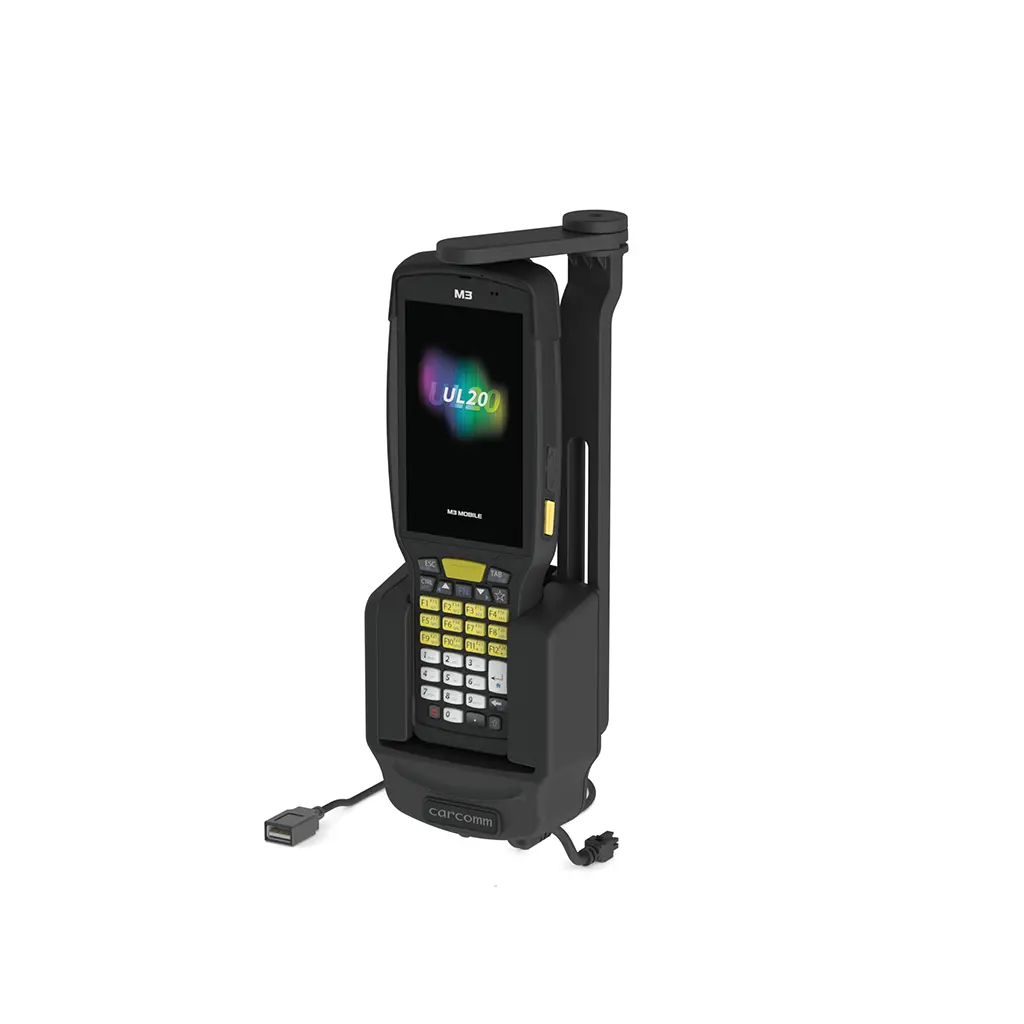 [43802103] CREC-2103 Active Vehicle Cradle - M3 Mobile UL20 / UL20X / UL20F / UL20W / UL20FX with Top Swivel Retainer & USB Host