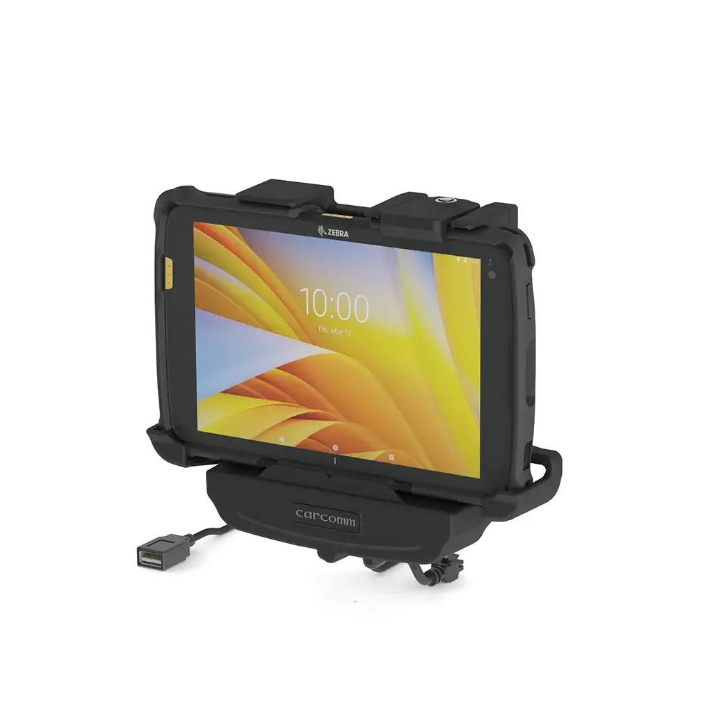 [43910217] CMTC-217 Active Vehicle Cradle with Lock & USB Host - Zebra ET4x Series 8" with SG-ET4X-8EXOSKL1-01 Boot