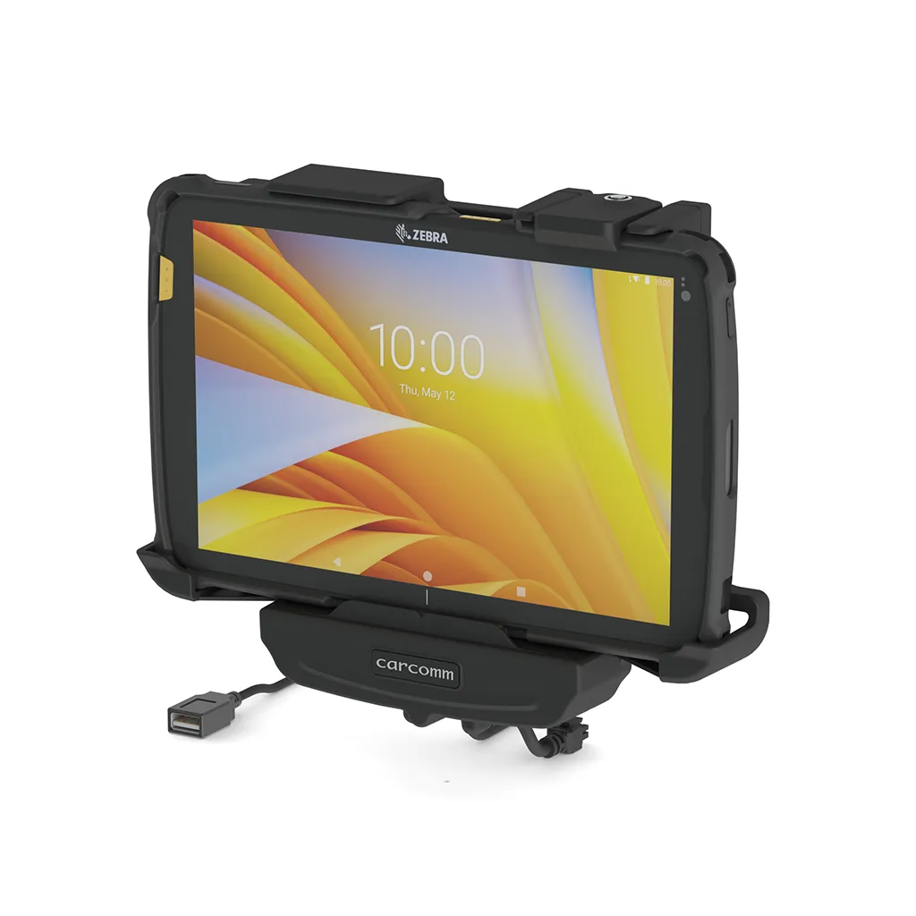 CMTC-221 Active Vehicle Cradle with Lock & USB Host - Zebra ET4x Series 10" with SG-ET4X-10EXOSKL1-01 Boot